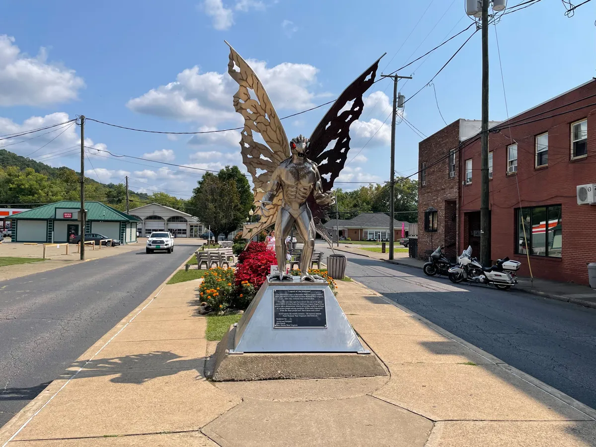 The Mothman statue downtown.